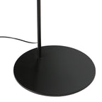 Lampadaire arc en métal noir abat-jour fibres naturelles – H210 cm