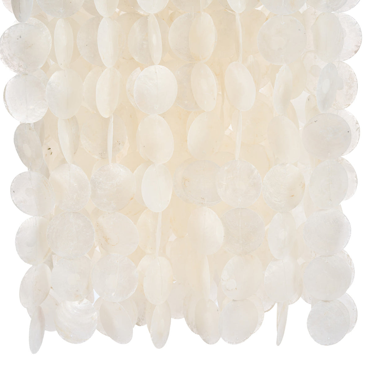 Suspension en perles de bois naturelles forme goutte – H85 cm