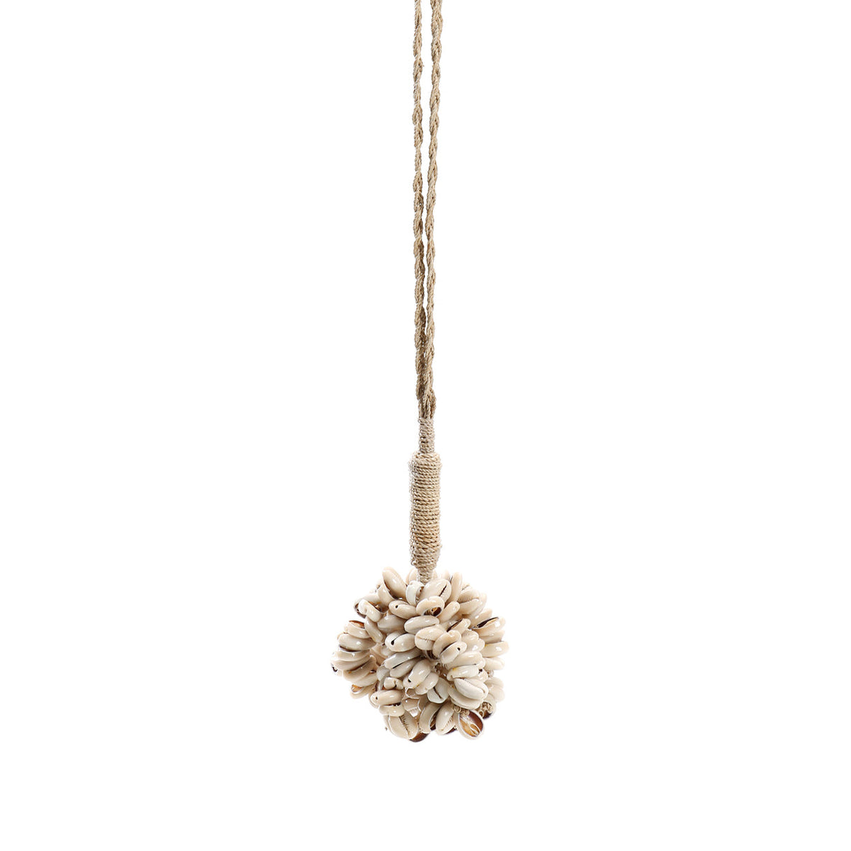 Suspension coquillages et corde - 60 cm