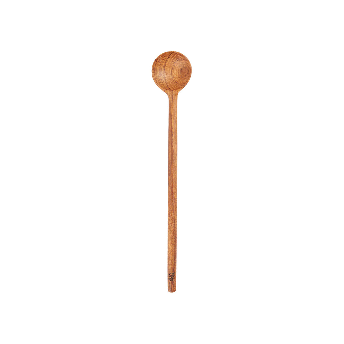 Cuillère plate en racine de teck finition lisse grain bois apparent