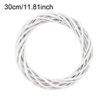 Couronne Murale en Rotin Blanc 30cm