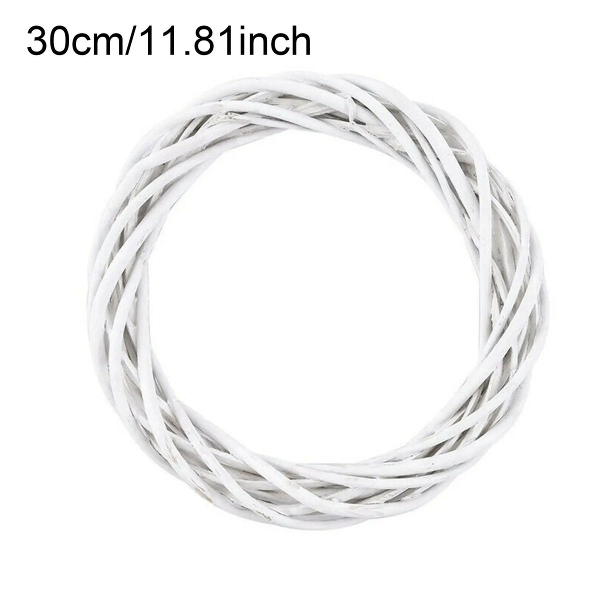 Couronne Murale en Rotin Blanc 30cm