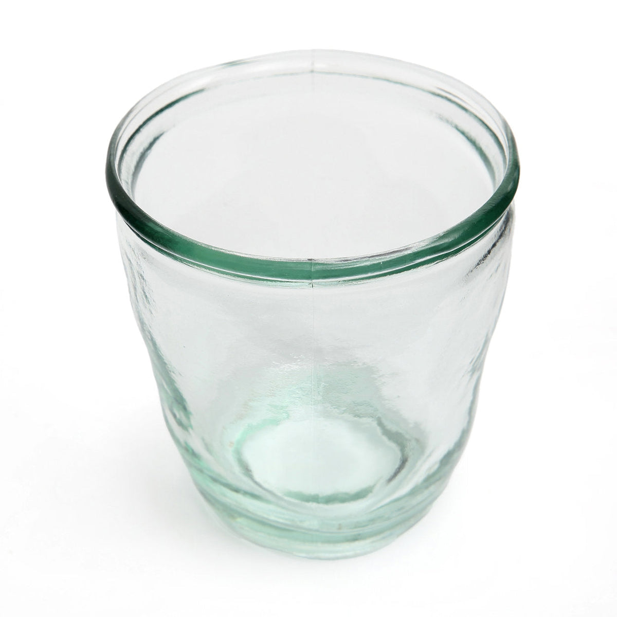 Verre en verre recyclé – Teinte bleue ondulée
