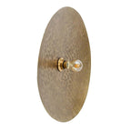 Applique murale ronde en laiton martelé avec douille centrale – Ø55 cm