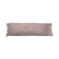 Housse de coussin rectangulaire coton gris perle - 35x100 cm