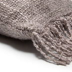 Housse de coussin rectangulaire coton gris perle - 35x100 cm