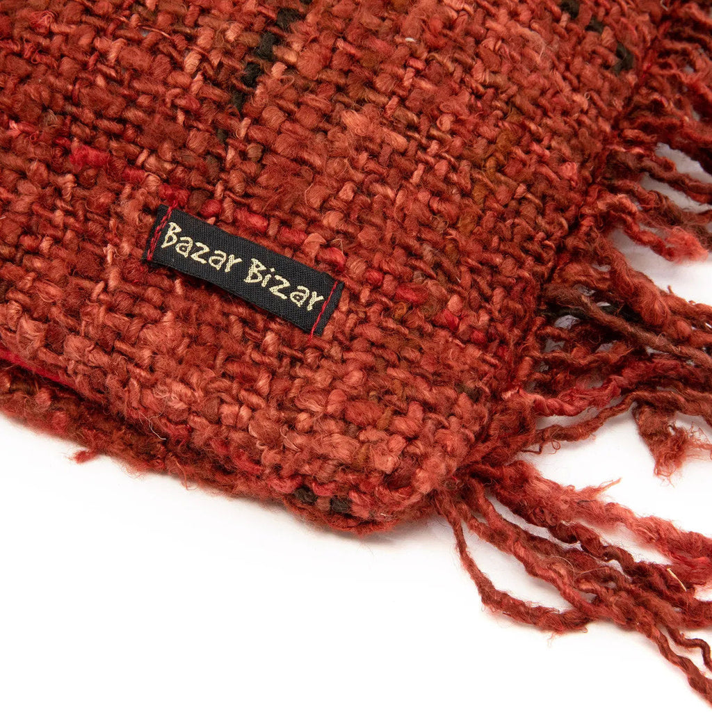 Housse de coussin rouge cerise en coton - 60x60 cm
