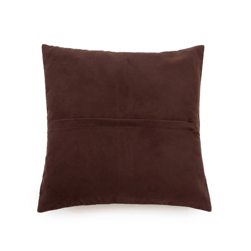 Housse de coussin en cuir marron - 40x40 cm