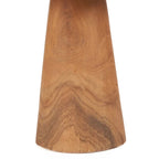 Plat à gâteau en bois de teck forme champignon naturel – Ø25 cm