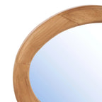 Miroir mural asymétrique en bois de teck naturel – 40x60 cm