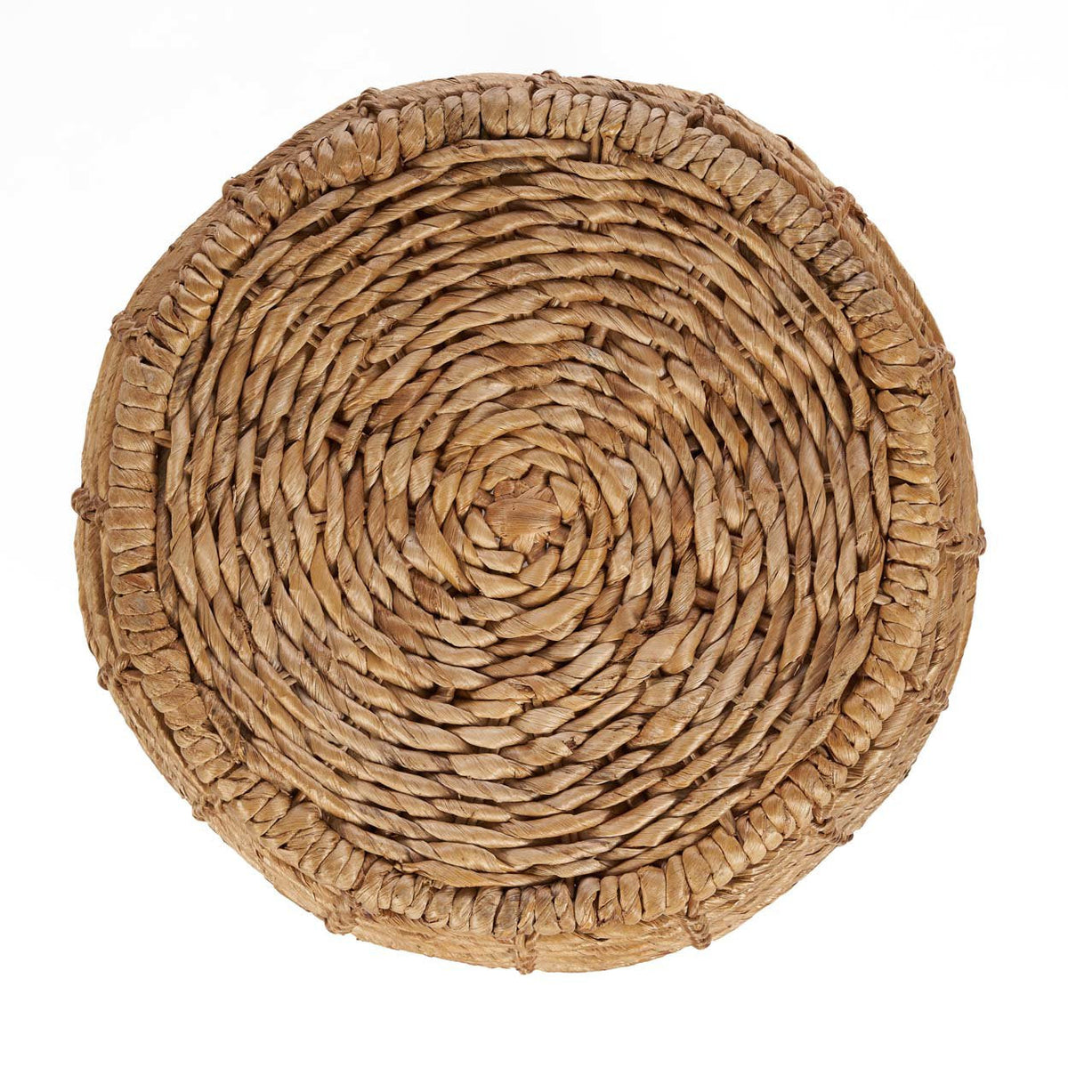 Tabouret en feuilles de bananier ajouré couleur miel – H45 cm