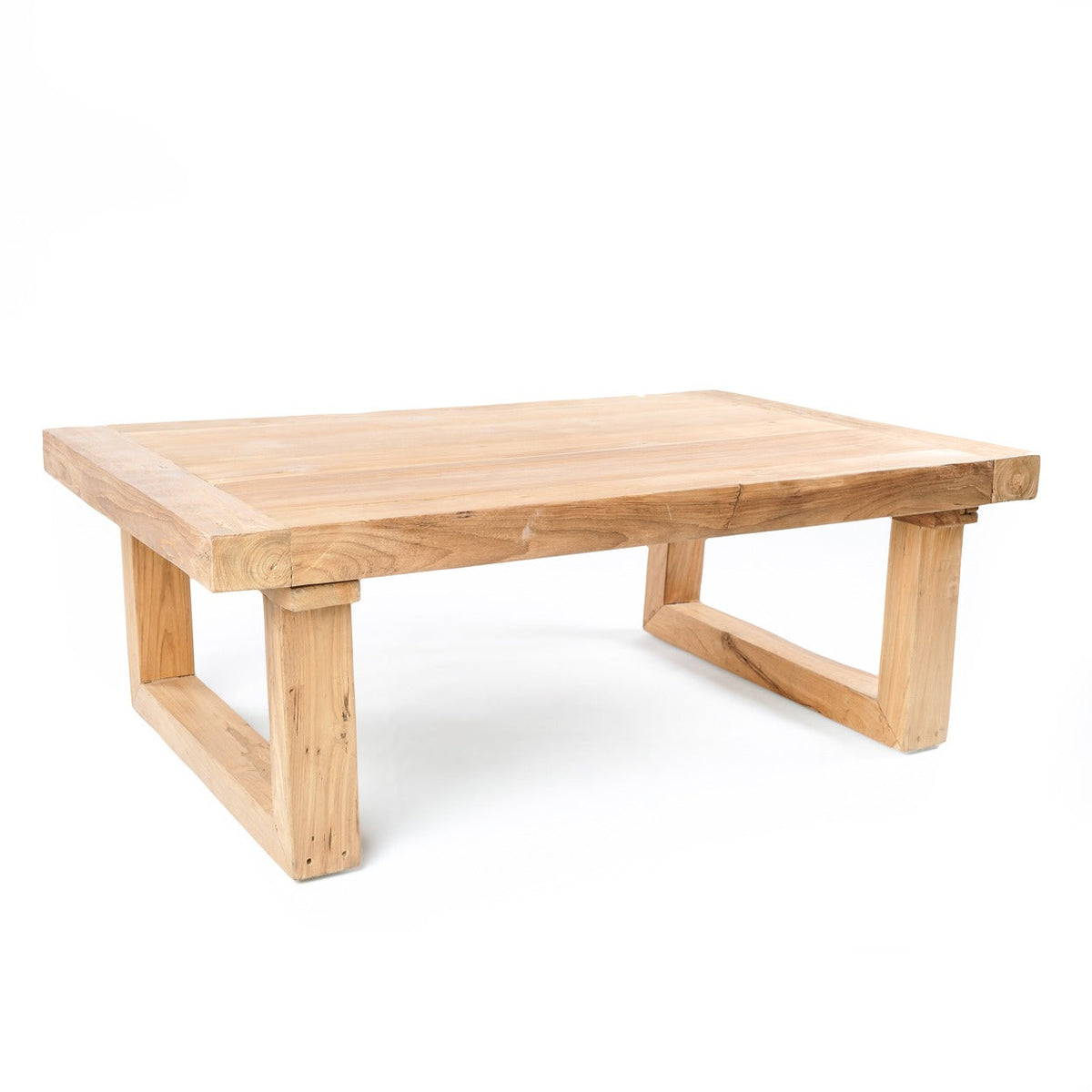 Table basse en teck recyclé naturel 110x70 cm
