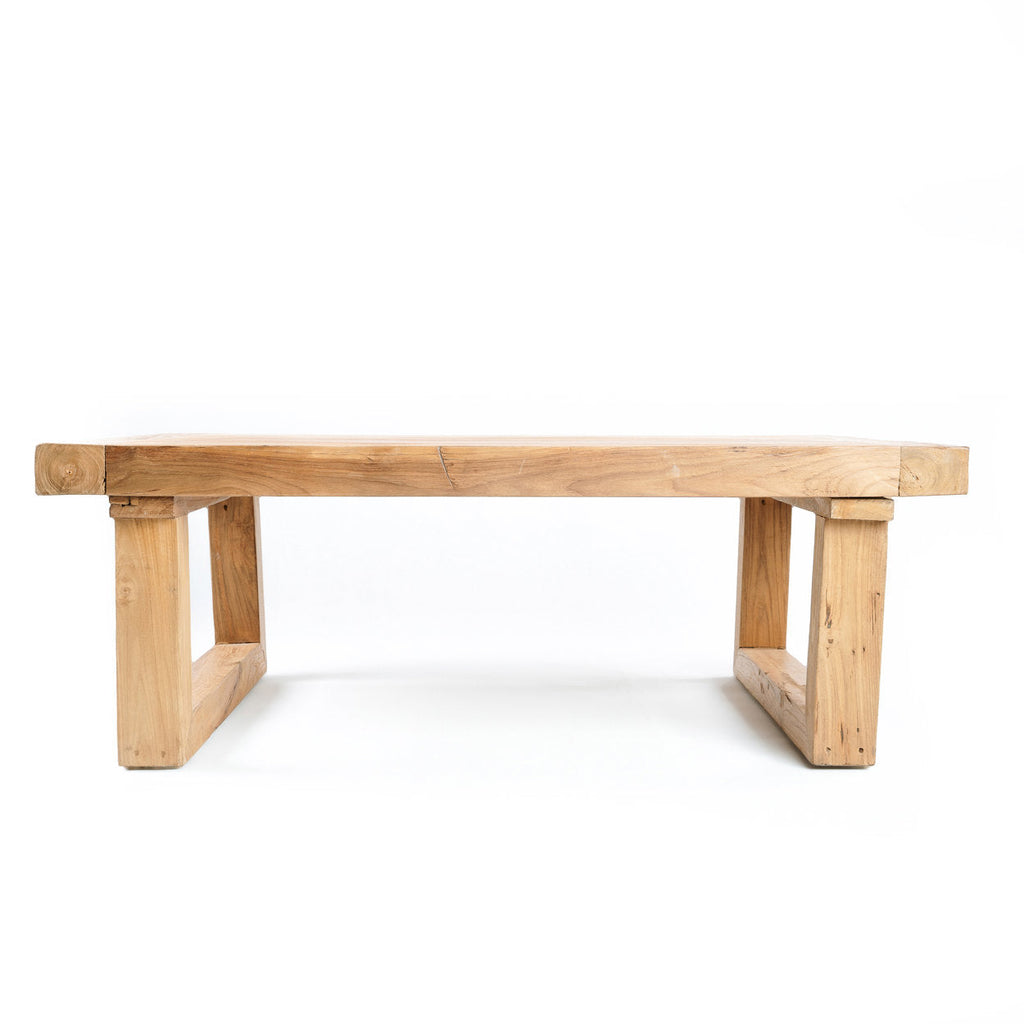 Table basse en teck recyclé naturel 110x70 cm