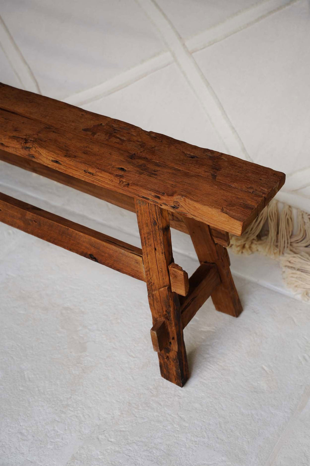 Banc en teck massif 150 cm pour entrée ou chambre