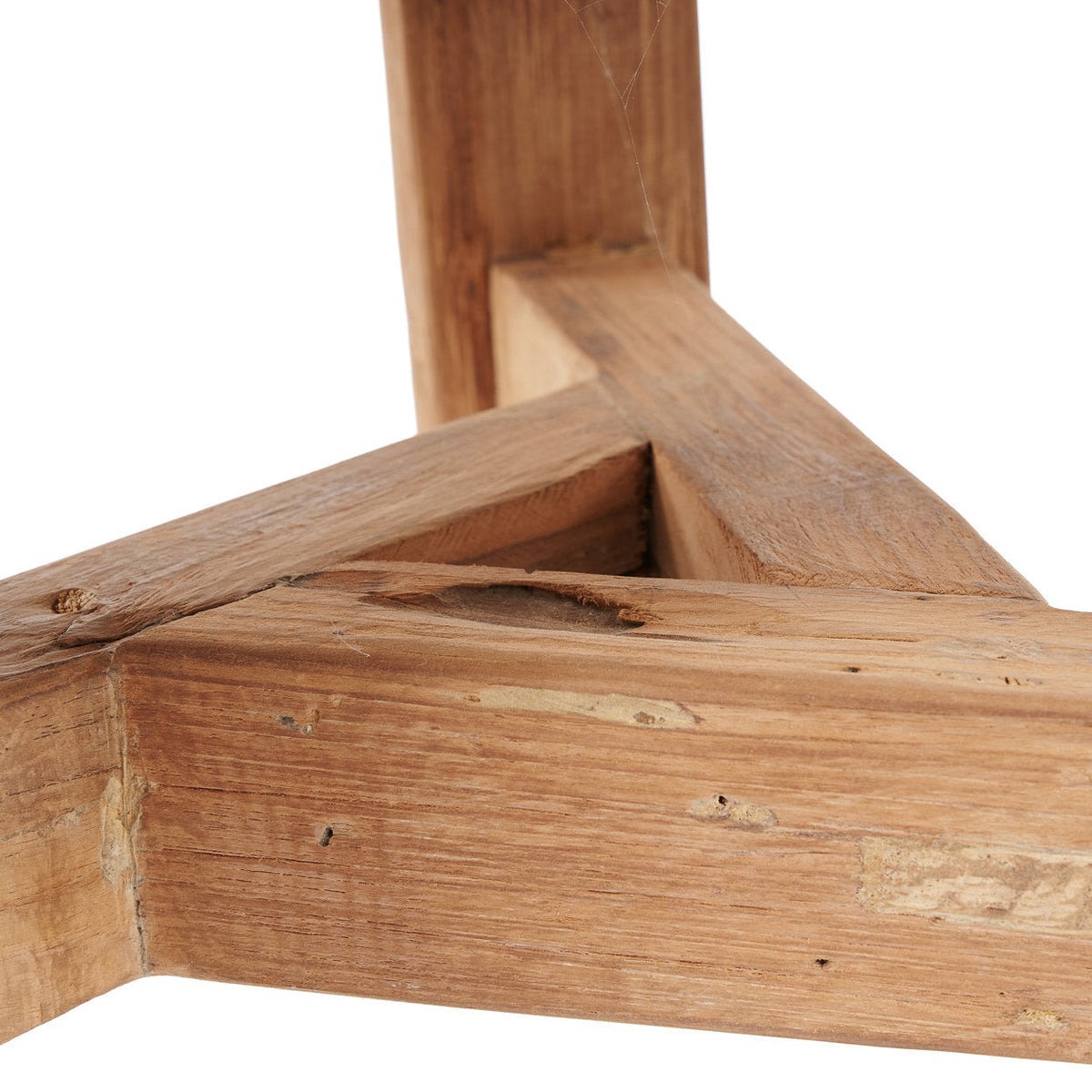 Table basse ronde en bois de teck recyclé naturelle – Ø50 cm
