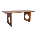 Table à manger manguier brun bords arrondis – 200x90 cm
