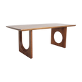 Table à manger manguier brun pieds sculpturaux - 200x90 cm