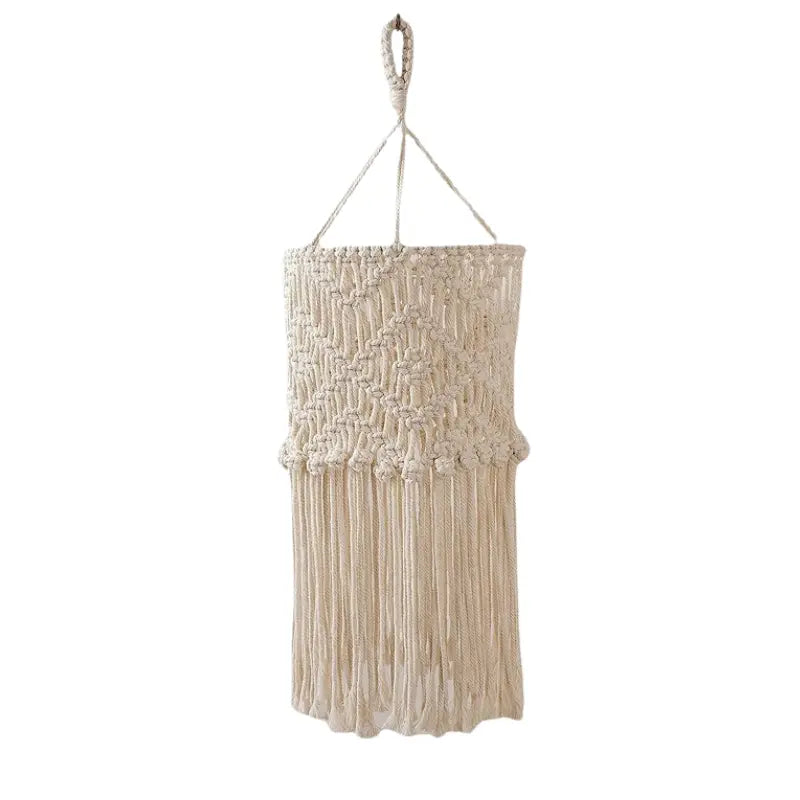 Abat-jour boho en coton tressé