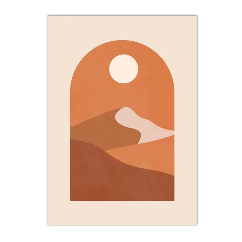 Affiche paysage en arche terracotta - 13x18cm
