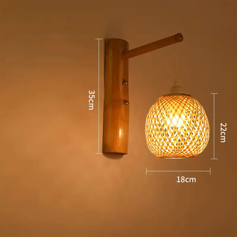 Applique en bambou ronde dimension