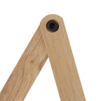 Joint pivot en bois avec boulon noir pour applique murale extensible à abat-jour blanc crème