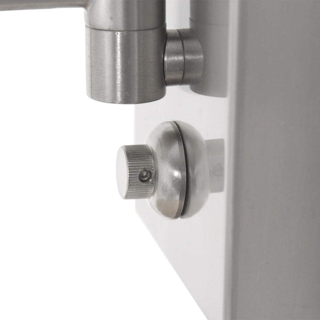 Hardware de porte de douche en métal chromé pour applique murale avec bras articulé
