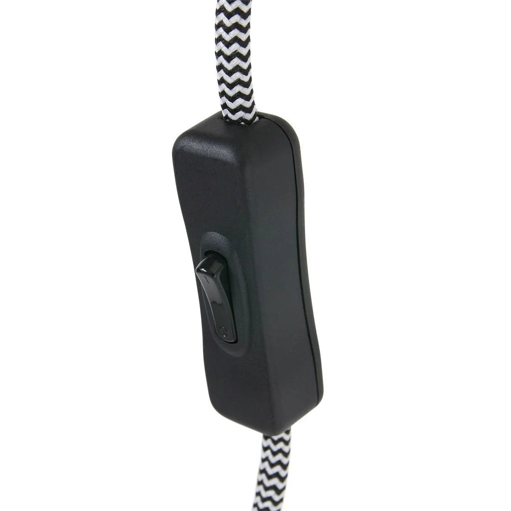 Interrupteur à cordon noir pour applique murale en métal vert mat avec bras articulé