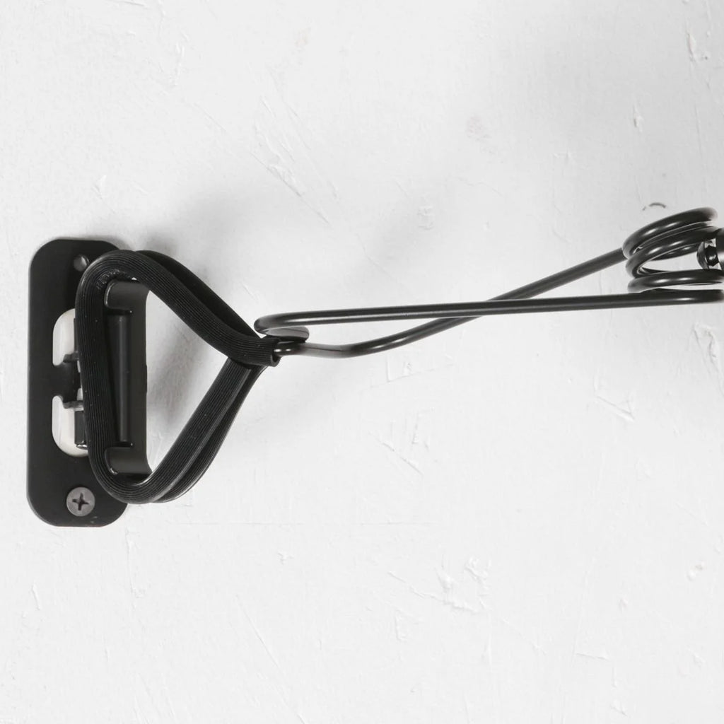 Support mural en métal noir pour vélo avec bras articulé, Ø18 cm