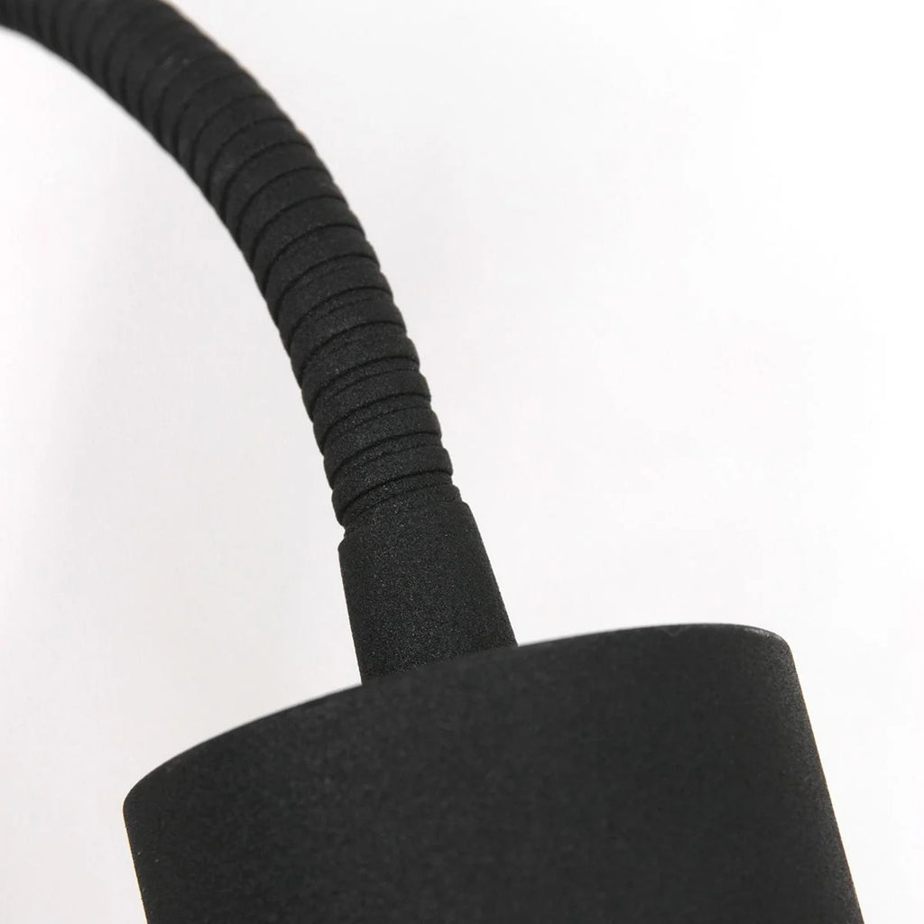Lampe murale noire en métal avec bras orientable et interrupteur intégré