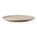 Assiette en grès beige satinée, bord irrégulier, lot de 4