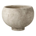 Cache-pot rond en céramique effet pierre gris clair Ø26 cm