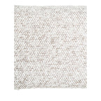 Couverture jetée bouclée blanche cassée texturée et moelleuse