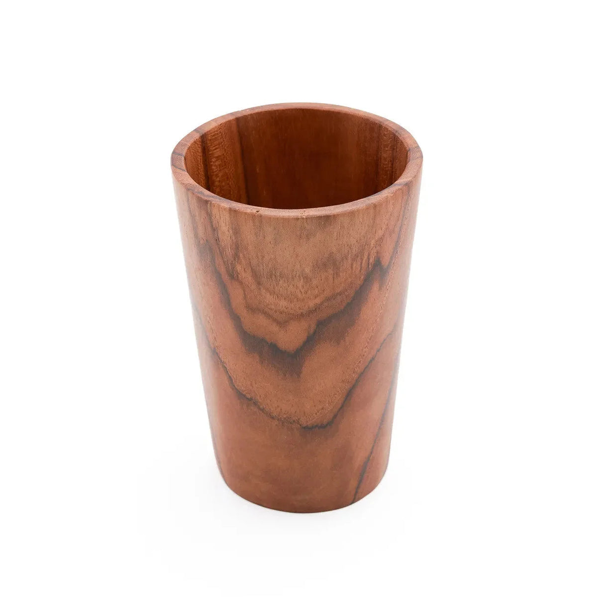Coupe en racine de teck cylindrique – Finition naturelle – H16 cm