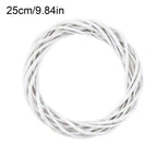Couronne Murale en Rotin Blanc 25cm