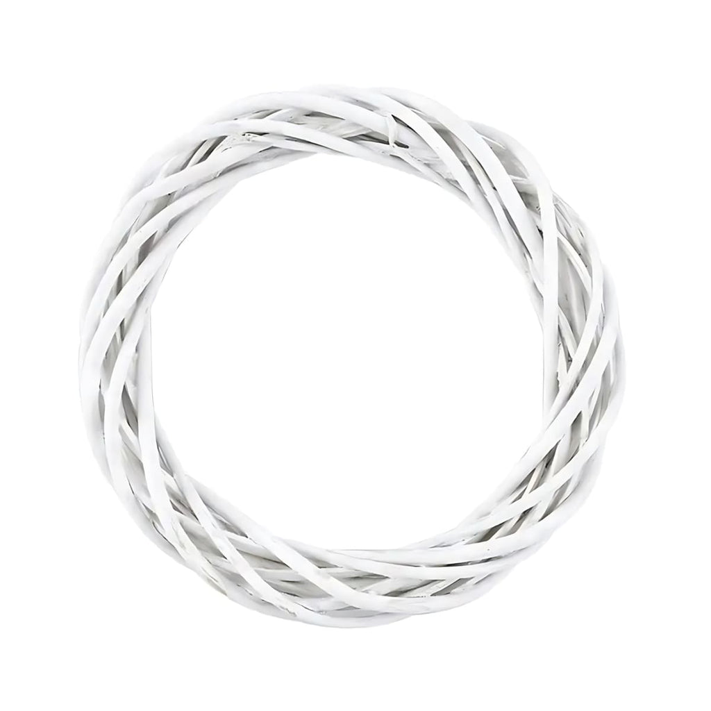 Couronne Murale en Rotin Blanc