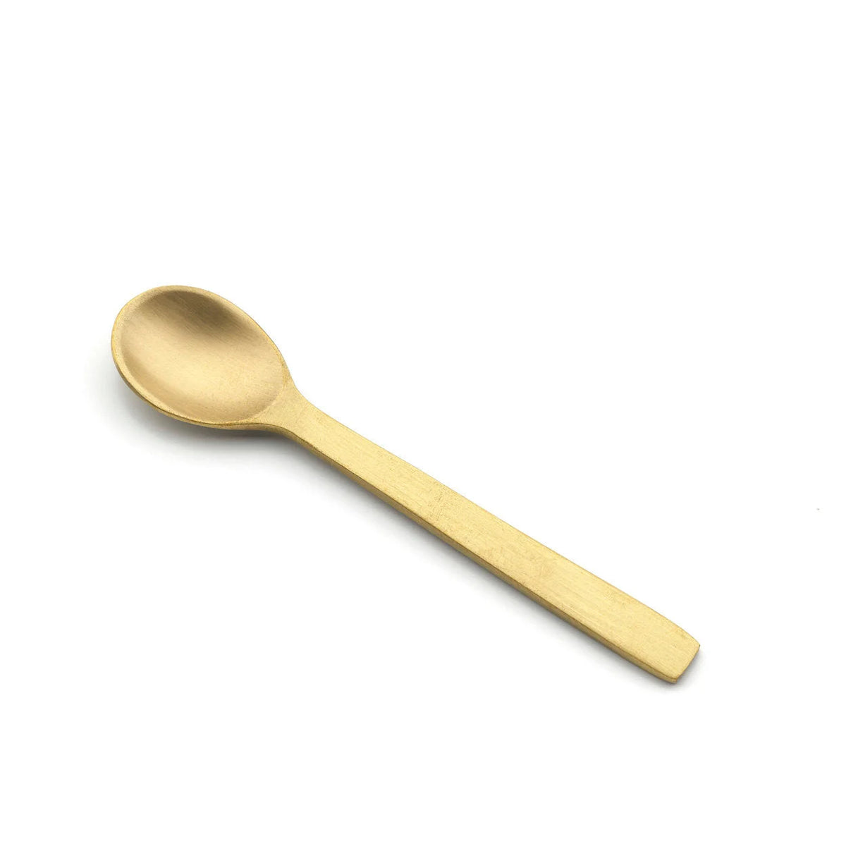 Cuillère à épices en laiton doré finition mate satinée, cuillère en métal or mat
