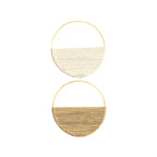 Déco murale ronde en macramé D20 - Lot de 2