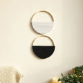 Déco murale ronde en macramé lot de 2 variante 2