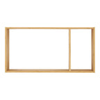 Étagère murale en bambou naturel à compartiments asymétriques 70x15 cm
