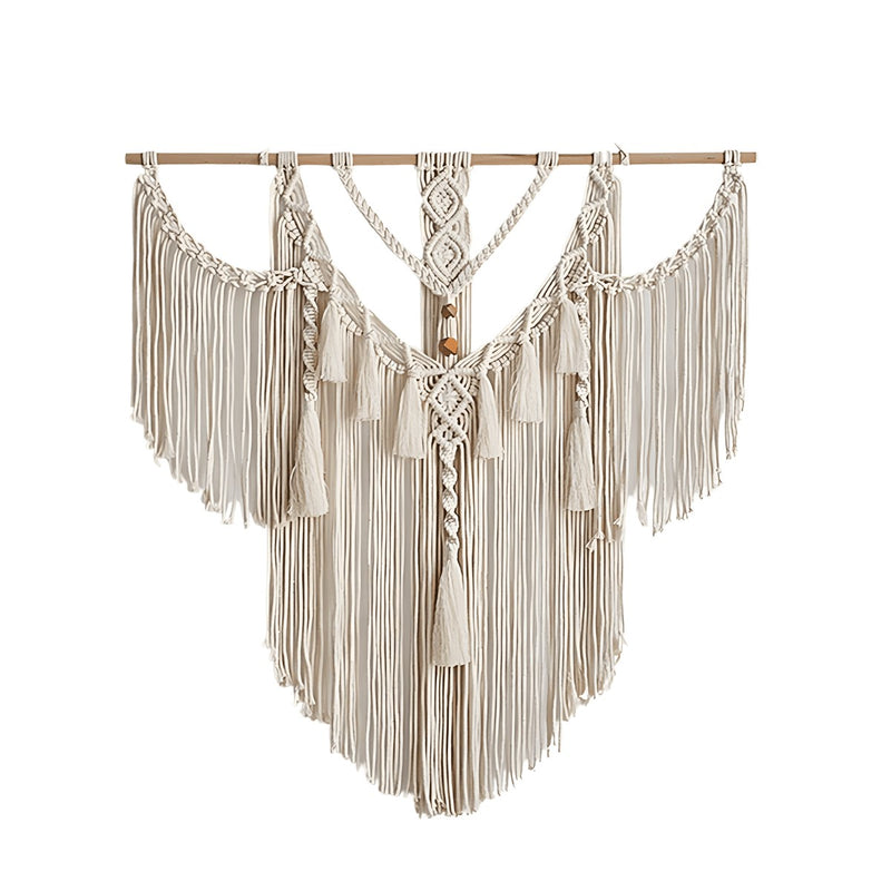 Grand macramé mural 80x80