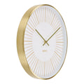 Horloge murale en quartz doré, design soleil minimaliste silencieuse ø40 cm