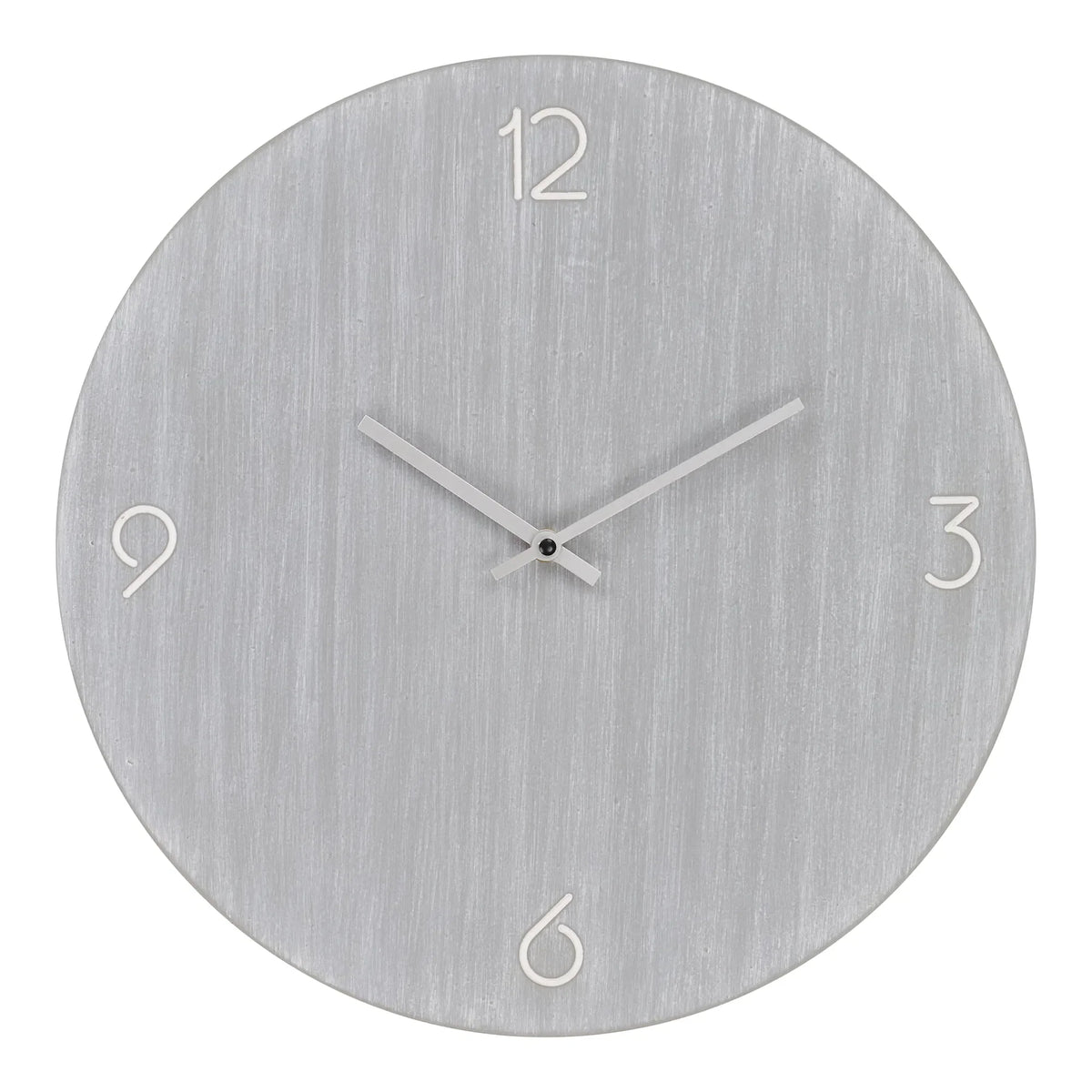 Horloge murale ronde en MDF gris clair ø40 cm silencieuse