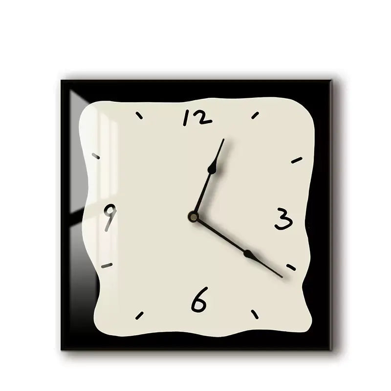 Horloge murale style bande dessinée noir