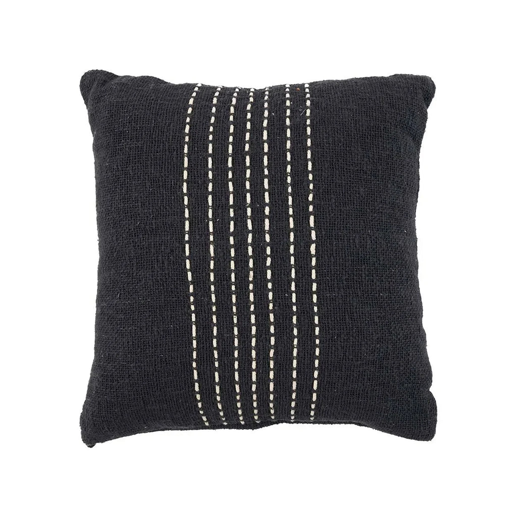 Housse de coussin coton noir et blanc 50x50 cm