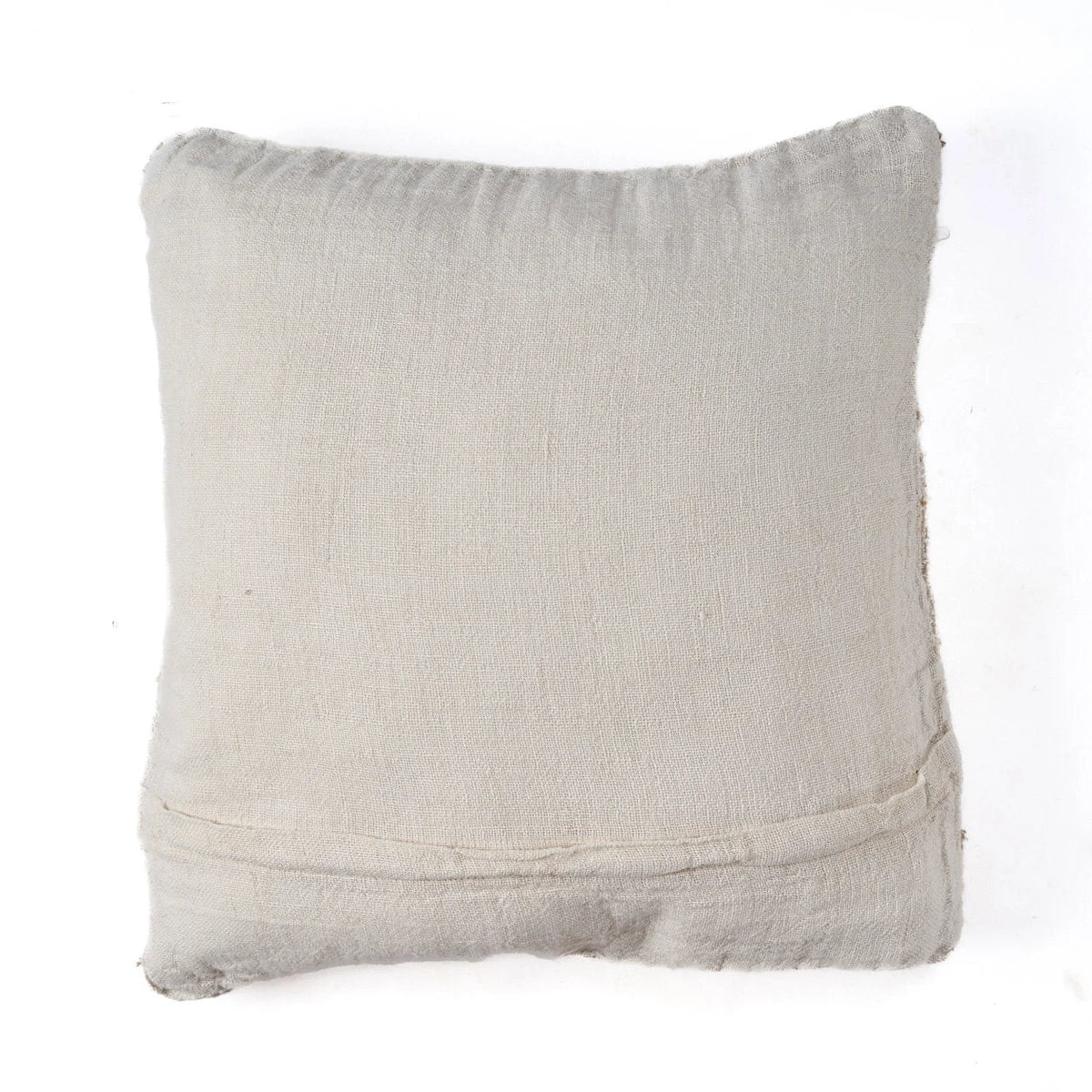 Chaise longue en bois brun avec sangles cuir et coussin lin texturé écru-beige
