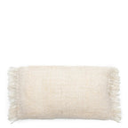 Housse de coussin rectangulaire en coton crème texturé 30x50 cm