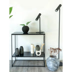 Vase céramique noir mat, corps bombé et col étroit, orientable H150 cm
