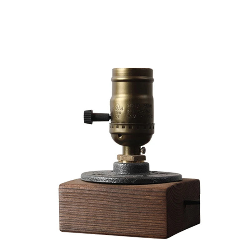 lampe bois vintage sans ampoule