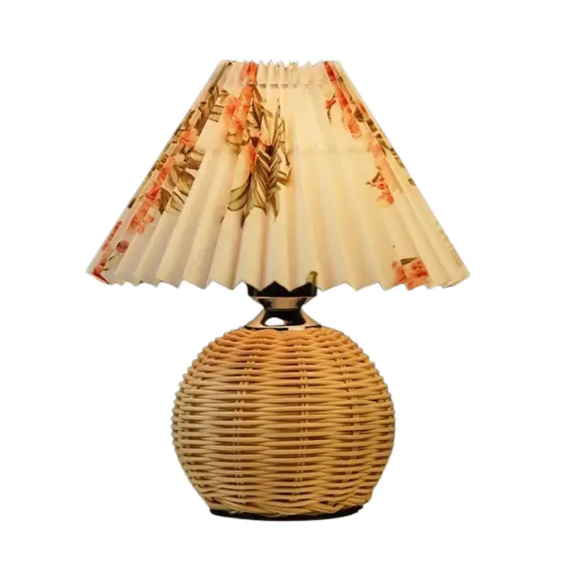 Lampe rotin vintage