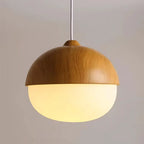 Luminaire suspension bois design rond 2